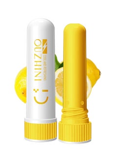 اشتري Lemon Fragrance Essential Oil Stick Cool Refreshing Natural Breathe Vapor Stick to Enhance Breathing Boost Focus and Provide Fresh Cooling Sensation for Driving Working Studying في السعودية