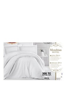 Buy 4pcs Soft & Breathable Cotton Single Comforter for All Seasons Duvet inserted bedding set in UAE