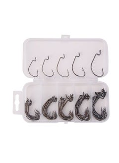 Buy 51-Piece Carbon Steel Fishing Octopus Hooks in Saudi Arabia