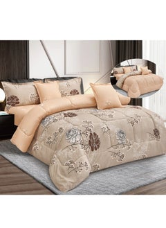 Buy Summer comforter set 6 pieces velvet medium filling excellent quality 230*250 in Saudi Arabia