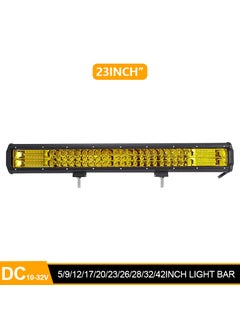 اشتري 1 x 5 pcs 12V 24V LED Strip Light Bar Waterproof Ultra Bright Fog Lamp for Trucks Yellow 23inch في الامارات