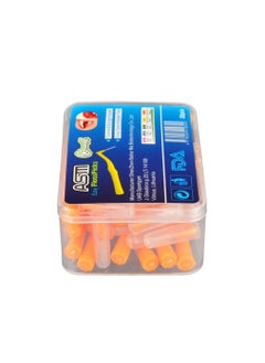 Buy 20Pcs/Box L Shape Push-Pull Interdental Brush 1.2-1.5MM Diameter Orange in Saudi Arabia