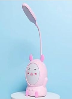 Buy Cute Cartoon Eye Protection Table Light, USB Rechargeable Desk Reading Lamp for Bedroom, Kids Table Light (Pink) in Egypt