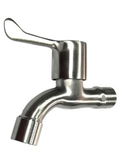 اشتري Water Tap with Aerator G1/2 Thread, Water Flow Control SUS304 Stainless Steel Wall Mounted في الامارات