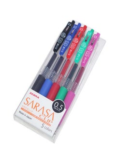 Buy 5 Piece Gel Ink Pen Set Multicolour in Saudi Arabia