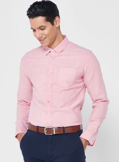 Buy Long Sleeve Slim Fit Oxford Shirt in UAE