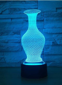 اشتري Multicolor Night Light Room Office Decoration Light Multicolor Night Light 3D LED Lamp 7/16 Color Changing Vase Bottle Decor Multicolor Night Light في الامارات