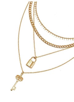 Buy Key&Lock Necklace -Gold in Egypt