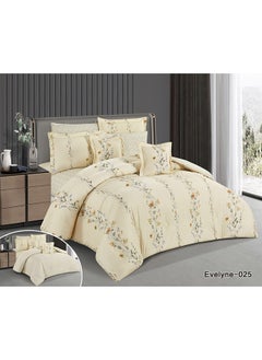 اشتري Horse Classic Comforter Set 100% Luxurious Cotton With A Floral Pattern 8 Pieces في السعودية