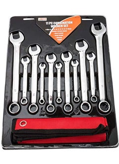 Buy Satin Finished Comb. Wrench Set 11 - Pieces M21423 in UAE