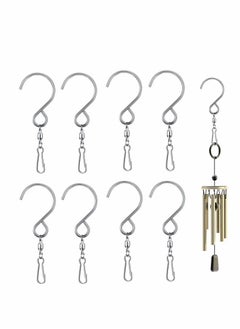 Buy Swivel Hanging Hooks, , 8 Pcs Swivel Hooks Clips for Hanging Wind Spinners, Wind Chimes, Bird Feeder, Crystal Twisters Party Supplies (Silver) in UAE