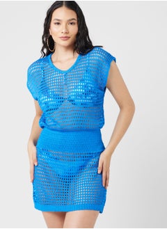 Buy Crochet Detail Beach Cover Up in Saudi Arabia