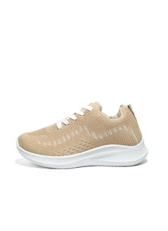 اشتري Sportive Lace-Up Sneakers For Women - Beige في مصر