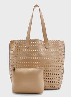 Buy Perforated Pu Tote Bag in UAE