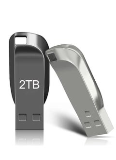 Buy 2TB Metal USB Flash Drive High Speed for Laptop, PC, Car and Other Devices Metal Pen Drive Waterproof Mini Disk Memory with Keyhole (Black) in UAE