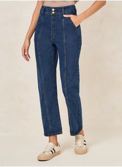 اشتري Tapered Fit Crop Jeans with Button-Fly في السعودية