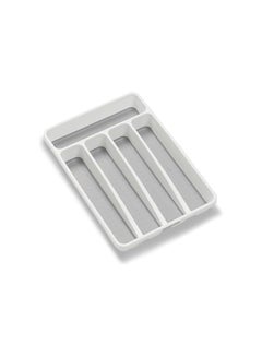 Buy 5Compartment Plastic Silverware Tray For Drawers Cutlery And Utensil Tray Kitchen Drawer Organizerwhite. in Saudi Arabia