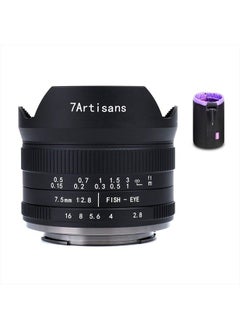 Buy 7.5mm F2.8 II V2.0 APS-C Format Fisheye Lens with 190° Angle of View Compatible with Sony Emount Cameras with Protective Lens Cap, Lens Hood and Carrying Bag in UAE