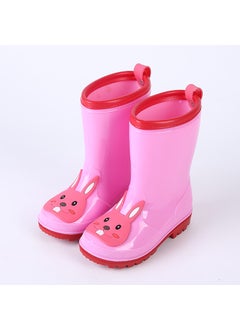 Buy Childrens rain boots cartoon boys and girls Baby students rubber shoes rain boots cartoon childrens water shoes a generation of hairPink Bunny Pink Bunny in Saudi Arabia