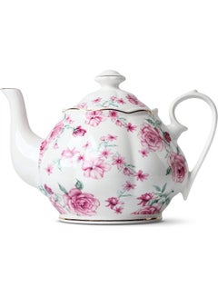 Buy BTaT- Tea Pot, Teapot, Porcelain Teapot, 38 oz, Floral Teapot, Bone China Teapot for Tea Set, Ceramic Tea Kettle, Tea Pots for Tea Cup, Tea Pot Ceramic, Tea Pots for Loose Tea, Teapot for Infuser in UAE