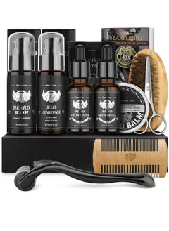 Buy 11 in 1 Beard Growth Kit - Roller, Serum Oil , Balm and Comb, Stimulate Beard and Hair Growth - Gifts for Men Dad Him Boyfriend Husband Brother in Saudi Arabia