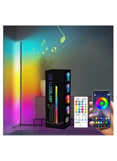 اشتري Living Room Dimmable Corner Floor Lamp 150cm Stand Tuya Smart RGB LED Mood Light for Bedroom Nordic Home Decor Interior Lighting في السعودية