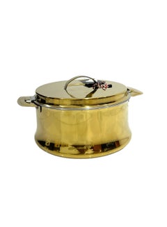 Buy Thermal lunch box with a perfect design, one piece, golden in Saudi Arabia