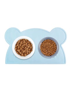Buy 1 Piece Silicone Bowl Mat for Pets, Cute Little Panda Dog Pad Washable Waterproof Portable, Non-Slip Easy to Clean Prevent Water and Food Spilling Pet Feeding Placemat in UAE