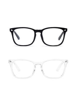 Buy Blue Light Blocking Glasses for Computer Reading Gaming TV Phones: Reduce Eyestrain & UV Glare - Stylish and Durable TR90 Nylon Frame, Amber Lenses with UV400 Protection, includes blue light test card in UAE