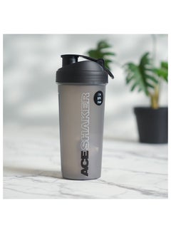 Buy Ace Gym Protein Shaker Sports Water Bottle 700 Ml 9.4X9.4X22.2 Cm Black in UAE