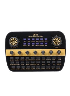 Buy V8 second generation live sound card smart volume adjustable audio mixer sound card for computer PC live sound in UAE