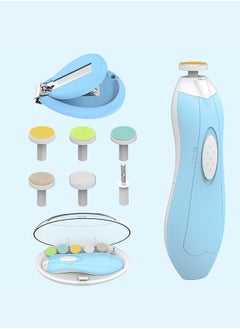 Buy Baby Nail Filer And Clippers With Light Set, Blue in UAE