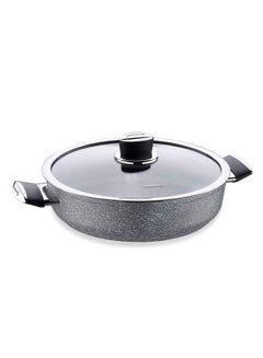 Buy Granite Cooking Saucepan Pot 24 cm With Handle and Lid in UAE