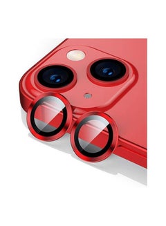 اشتري iPhone 14 / 14 Plus / 14 Max Separate Camera Lens Protectors - Premium Tempered Glass to Protect Your Camera Lenses - Red في مصر