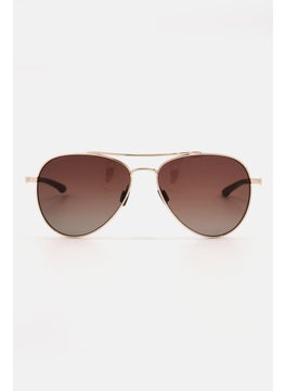 اشتري Men UA 0007/G/S Aviator Sunglasses, Gold/Brown في الامارات