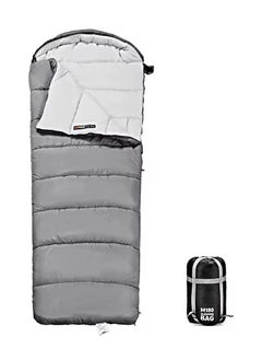 اشتري Washable Cotton Sleeping Bag 24.8-53.6°F Lightweight Sleeping Bag for Adults 3 Season Warm & Cool Weather Waterproof Sleeping Bag for Camping Traveling Outdoors （Grey） في السعودية