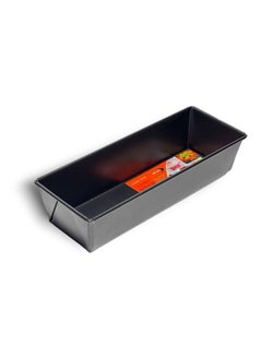 Buy cake pan rectangular carbon steel with special non-stick coating, size 35 cm, black color, 1 piece, in Saudi Arabia