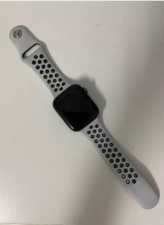 اشتري Apple Watch All Series 41mm 40mm 38mm Soft Silicone Replacement Sports Strap - Grey/Black في مصر