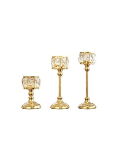 Buy Candle Holder candlestick decoration crystal romantic 3pcs in Egypt