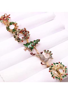 Buy Christmas Napkin Rings Set of 6 Napkin Rings Holders for Christmas Dinning Table Setting Wedding Receptions Christmas Thanksgiving and Home Kitchen for Casual or Form in UAE