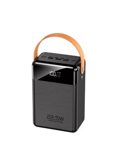 Buy Power Bank 80000 with screen and supports fast charging 22.5W Black in Saudi Arabia