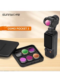 اشتري sunnylife osmo pocket3 الثانية مجموعة فلتر ، تنطبق على dji osmo جيب 3 الخالق كومبو ، المغناطيسي 6 أكياس 3 مرشحات ( CPL / الأشعة فوق البنفسجية / nd8 nd16 nd32 nd64 / / 1.5 غ الألومنيوم ) في السعودية