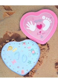 Buy Baby Shower Gift| Baby Casting Kit| Baby Impression Kit| Handprint and Footprint Impression Clay Kit in a Tin Box with Decorative Materials and a Gift Bag in UAE