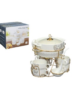 Buy Ceramic soup set (17 pieces) in Saudi Arabia