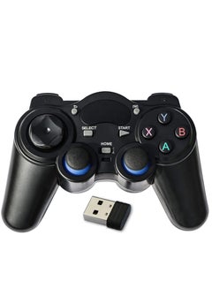 Buy USB Wireless Gaming Controller Gamepad, PC Game for PC,for PC/Laptop Computer(Windows XP/7/8/10) & PS3 & Android & Steam - [Black] in Saudi Arabia
