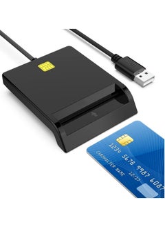 Buy Smart Card Reader USB ID Card Reader, USB Card Reader for Bank Card SIM/Chip/IC/CAC Card, Plug & Play, SIM Card Reader Compatible with Windows, Linux, Mac OS 10.5 and above in UAE