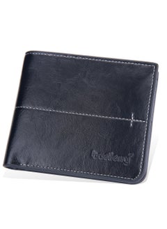 Buy Men's Classic Black Wallet With ID Card Slots in UAE