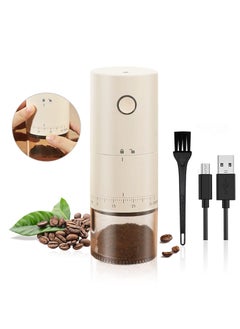 Buy Electric Coffee Grinder With External 38 Coarseness Adjustable, USB Rechargeable, Coffee Burr Grinder For Home And Office Travel in UAE