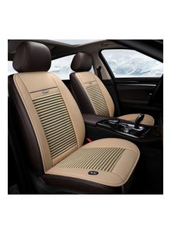 Buy 1 Pack Cooling Car Seat Cushion - 12V Automotive Breathable Seat Cover with Air Conditioning System for Summer Driving, 3 Cooling Levels (Beige) in Saudi Arabia