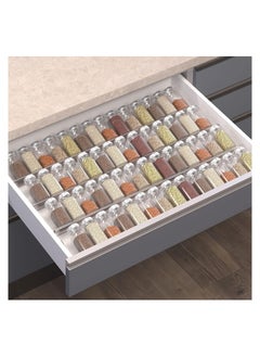 اشتري 6 Pcs Clear Acrylic In Drawer Seasoning Jars Rack,Spice Drawer Organizer في السعودية